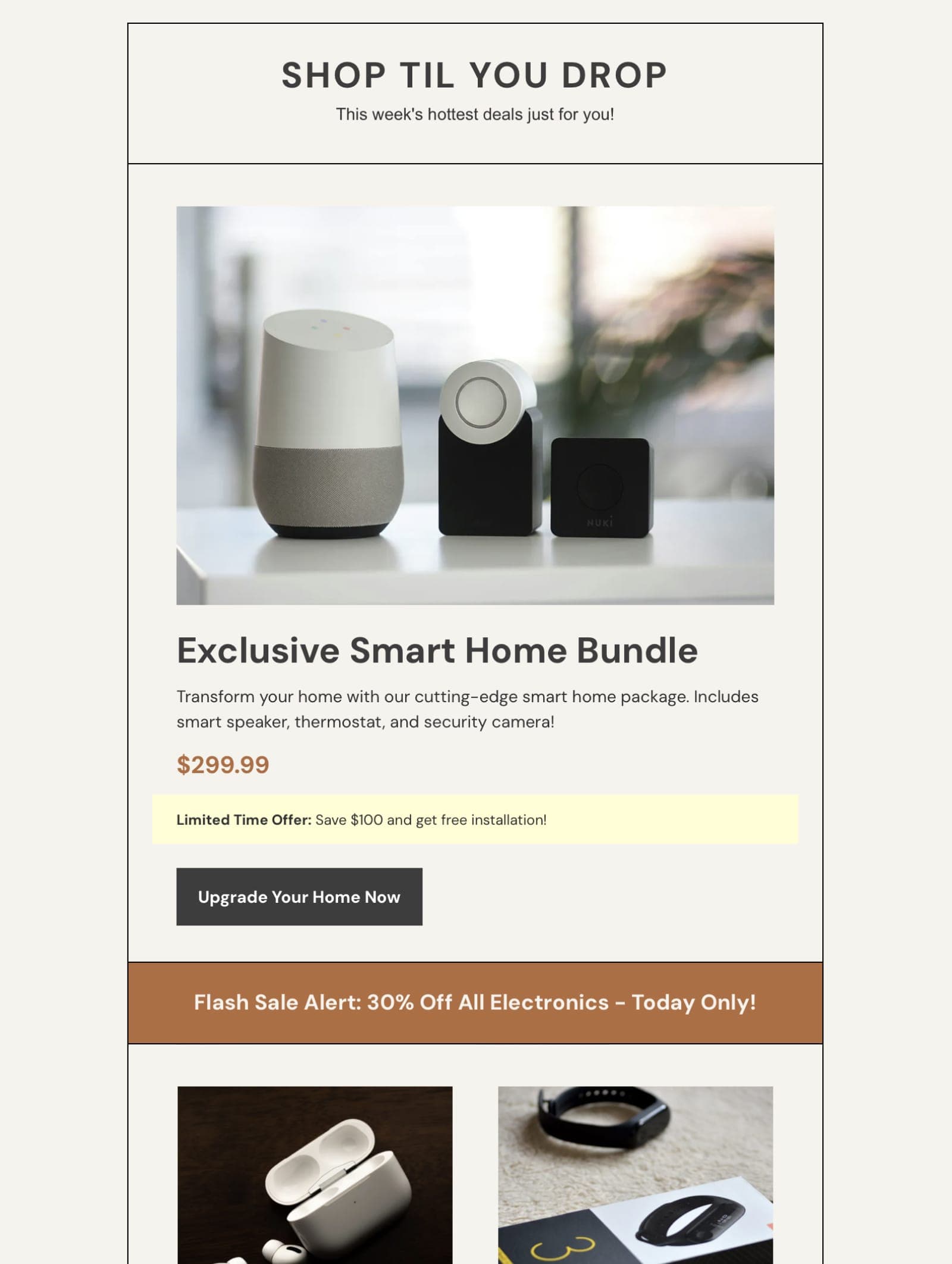 Newsletter ecommerce template